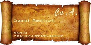 Cserei Ametiszt névjegykártya